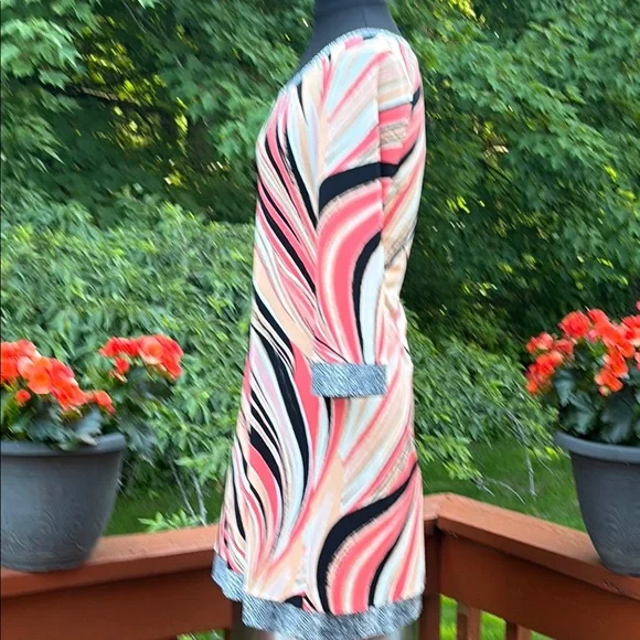 Calvin Klein Multicolor Striped Dress-NWOT-Excellent Condition - Picture 2 of 14